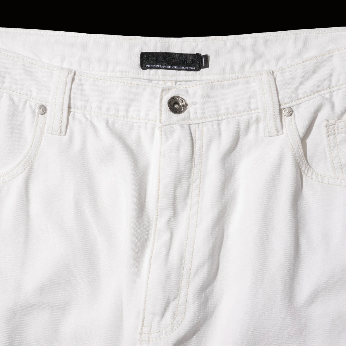 ASHTRAY DOUBLE KNEE PANTS (White)