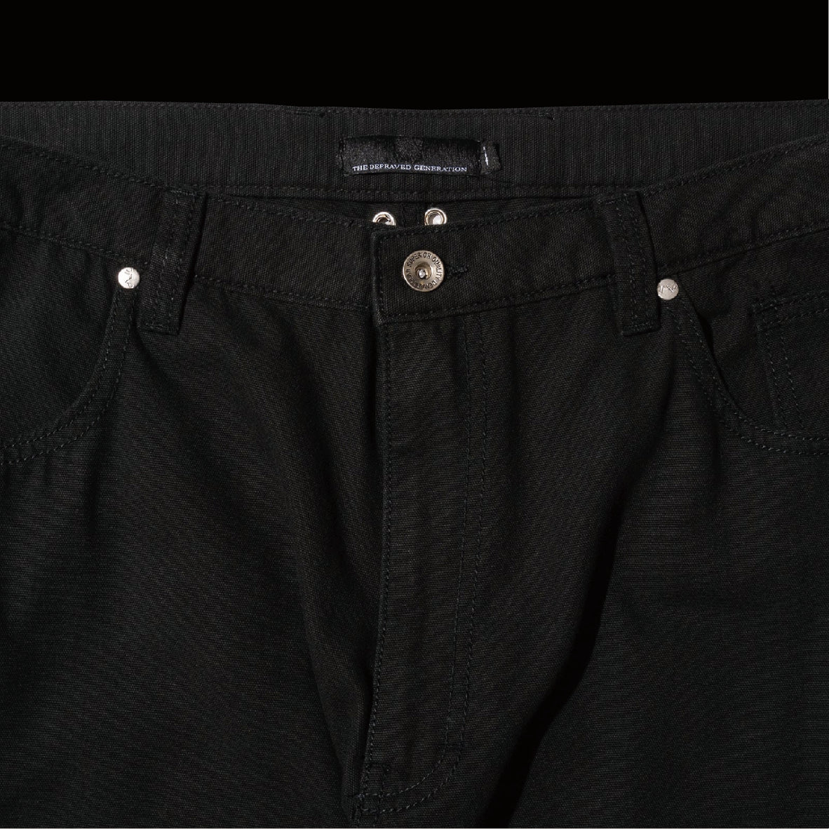ASHTRAY DOUBLE KNEE PANTS (Black)