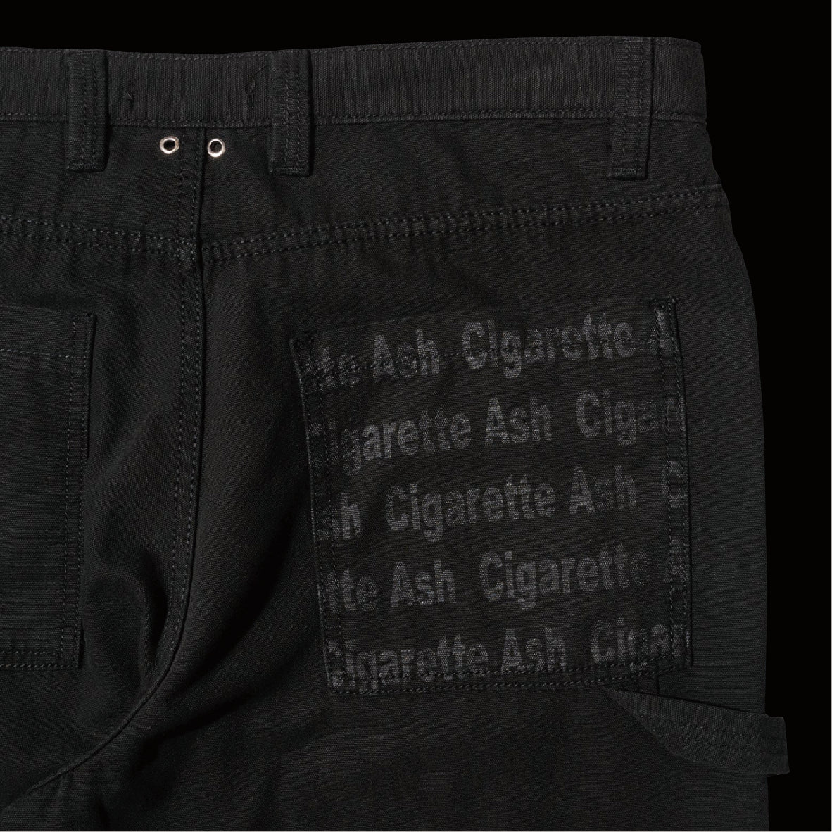 ASHTRAY DOUBLE KNEE PANTS (Black)
