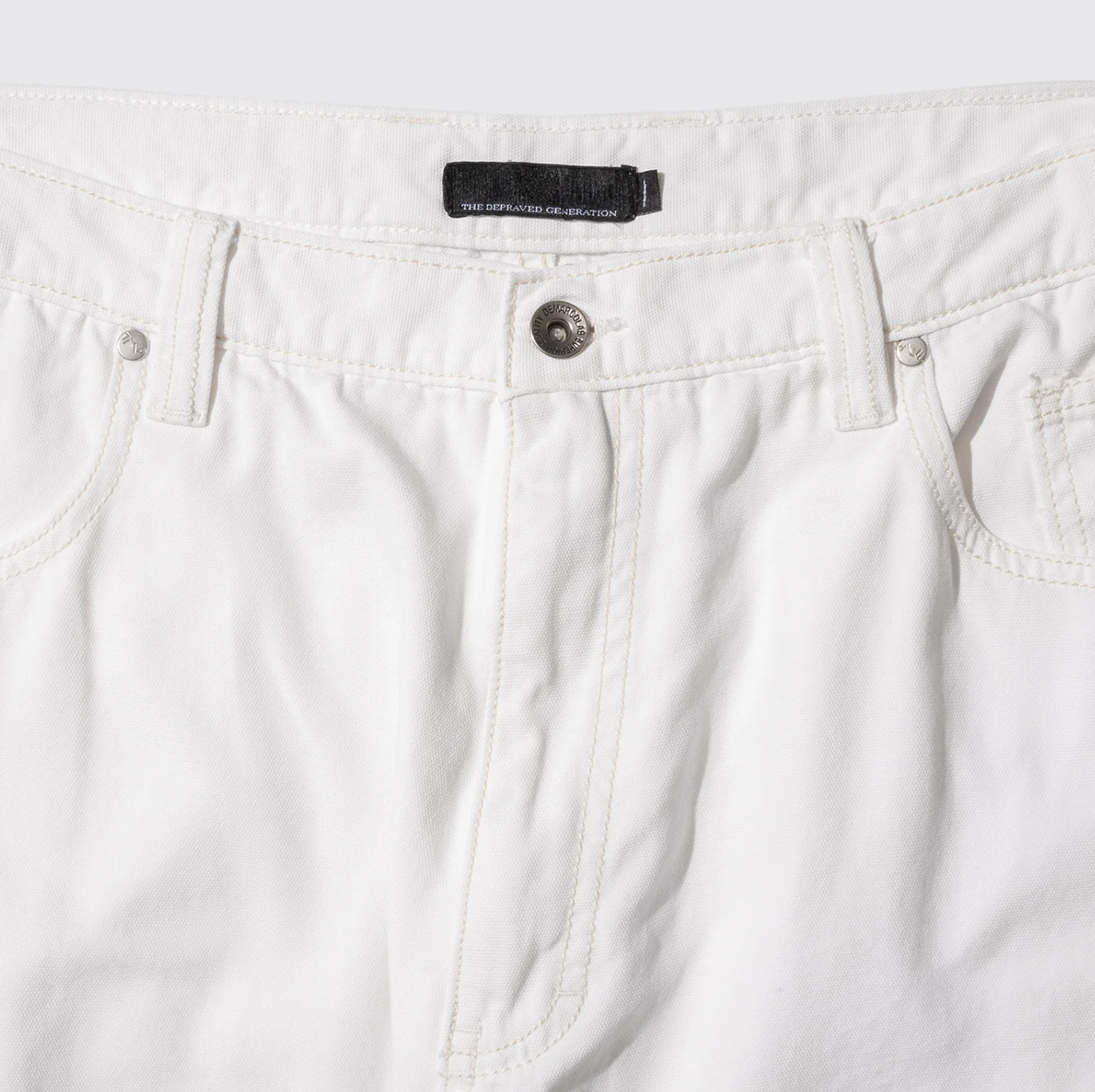 ASHTRAY DOUBLE KNEE PANTS (White)