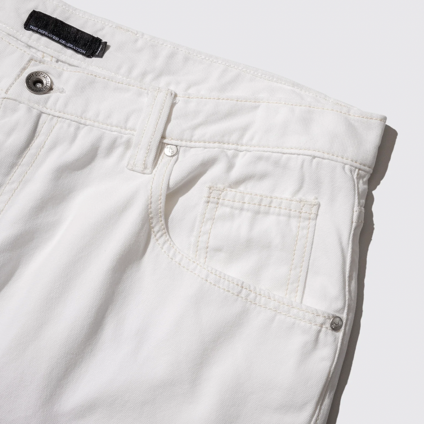 ASHTRAY DOUBLE KNEE PANTS (White)