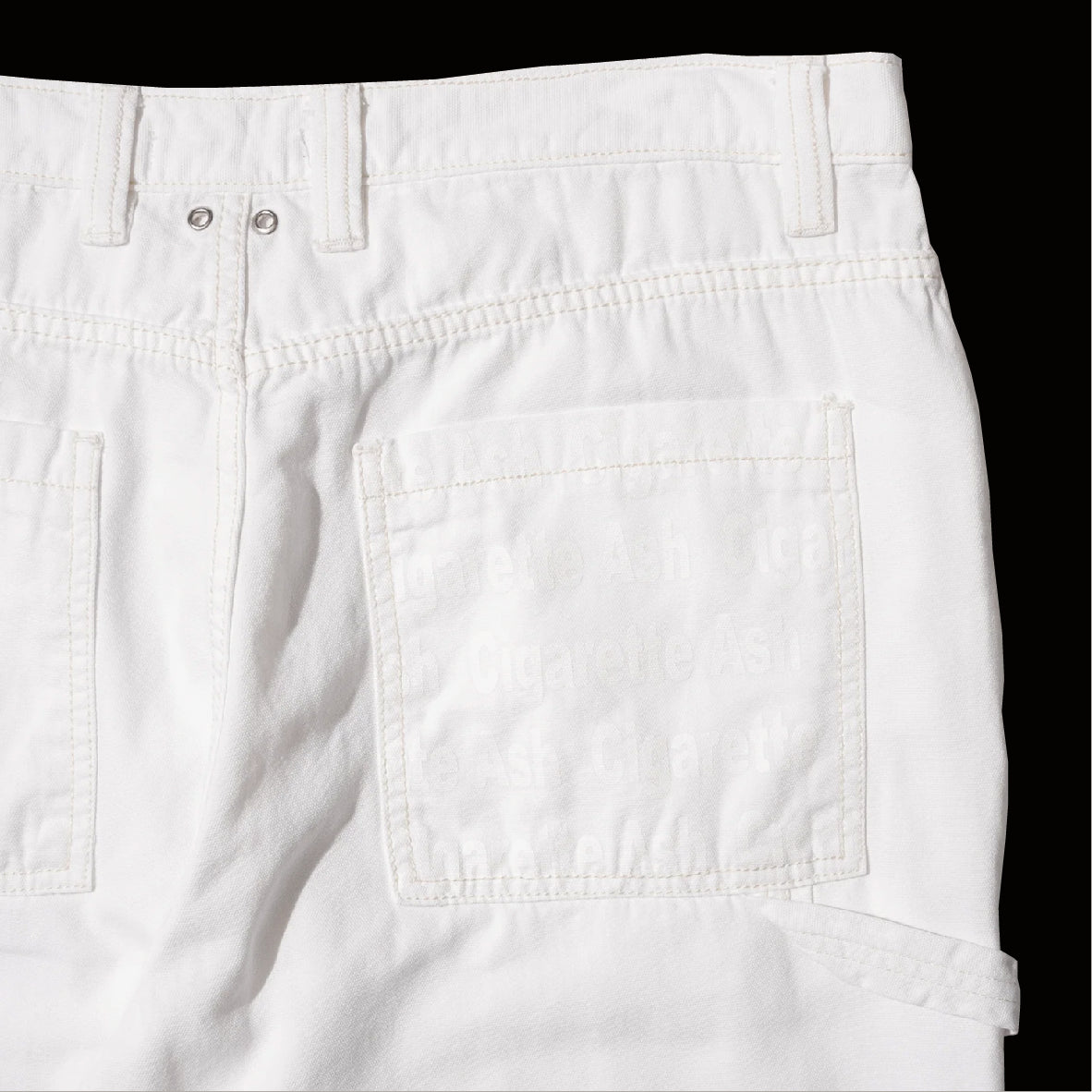 ASHTRAY DOUBLE KNEE PANTS (White)